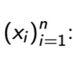 <p>linear transformation of sample x<sub>i</sub></p>