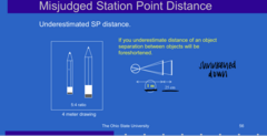 <p>If you underestimate distance of an object, separation between objects will be (expanded/shortened)</p>