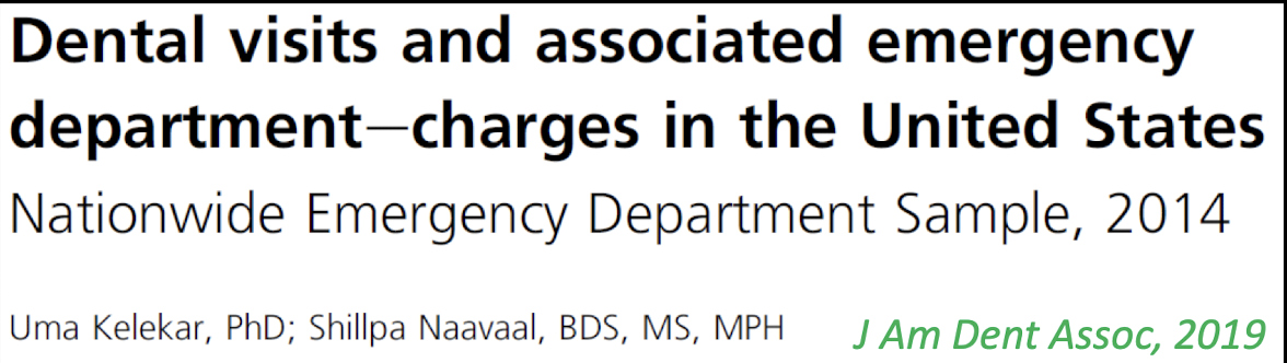 <p>overall, what was found w ER visits associated w dental problems </p>