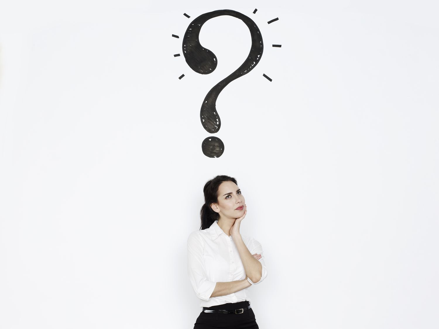 <p>to say or write something to get information</p>