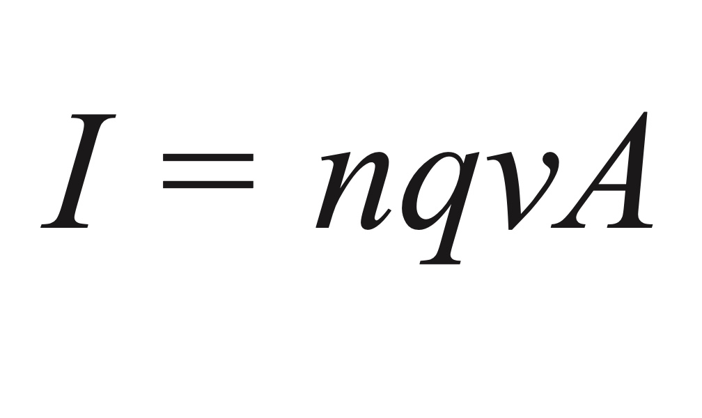 <p>I = nqvA</p>