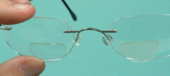 <p>method of measuring bifocal height where press on BIF segments are added to a SV lens and the subject will judge the location of the BIF using near material</p>