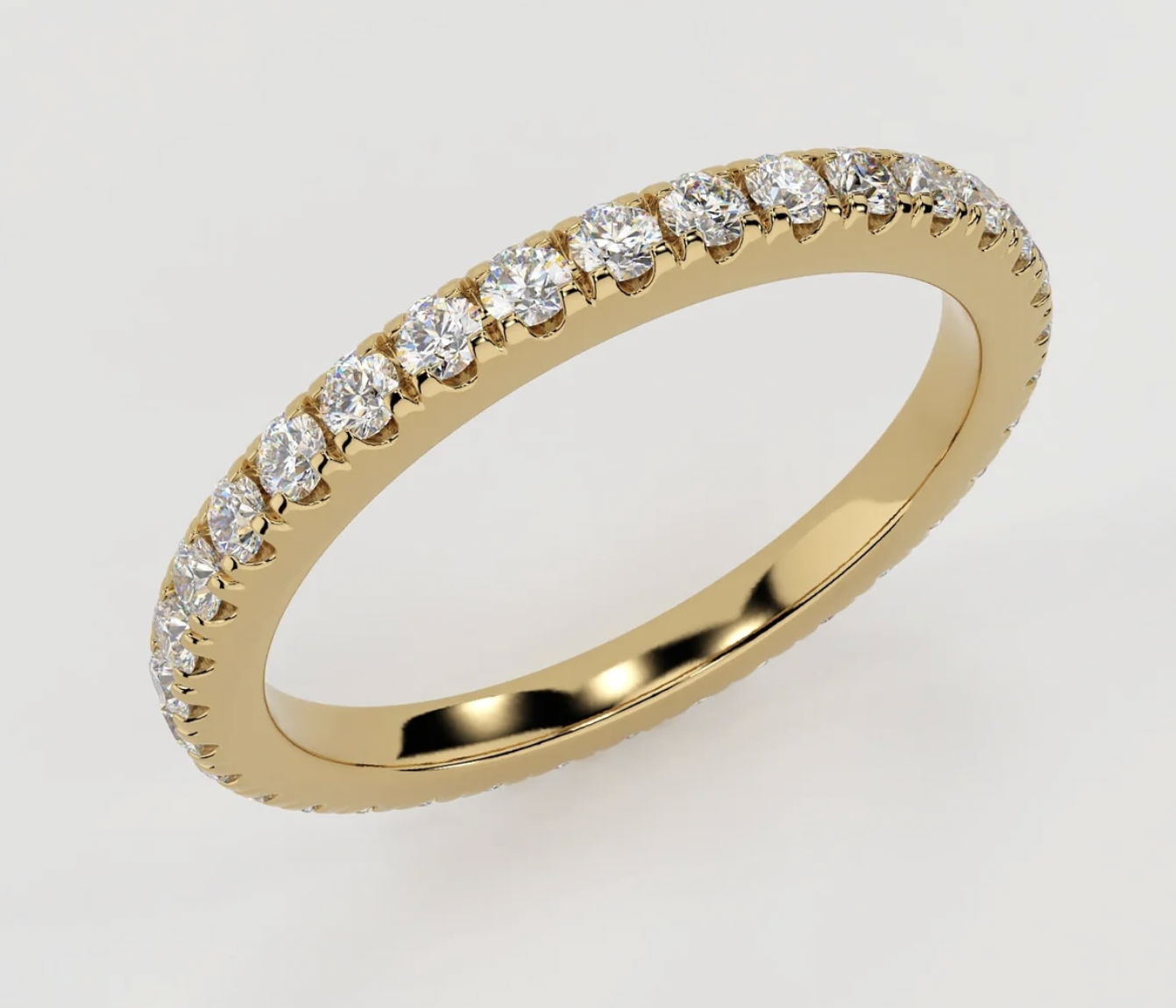 <p>1.8mm U-Prong Pavé Band</p>