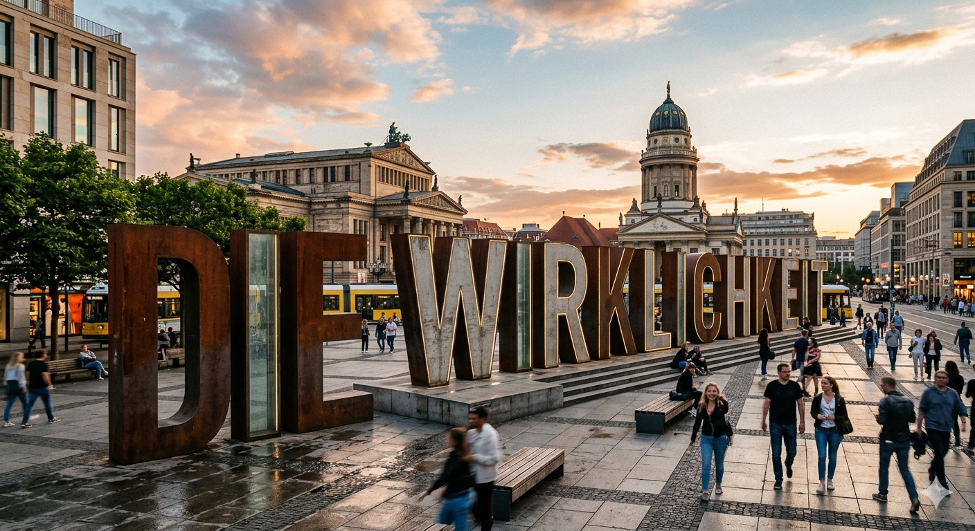 <p><strong><span>die Wirklichkeit, -en</span></strong></p><p><span>Das Medizinstudium sieht im Fernsehen einfach aus, aber in </span><strong><span>Wirklichkeit</span></strong><span> ist es sehr schwer</span></p>