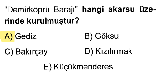 <p>Gediz Nehri üzerindeki en önemli baraj Demirköprü Barajı'dır. Sulama ve enerji amaçlı kullanılır.</p>