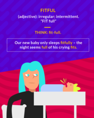 <p>irregular, intermittent</p>