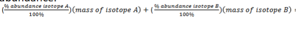 <p>This equation is how you find the ___ ___ of elements</p>