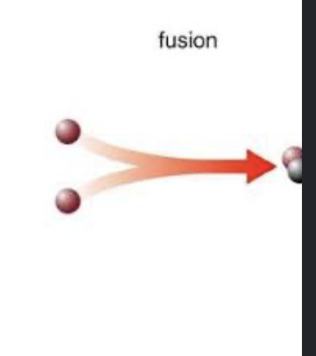 <p>combines atoms</p>