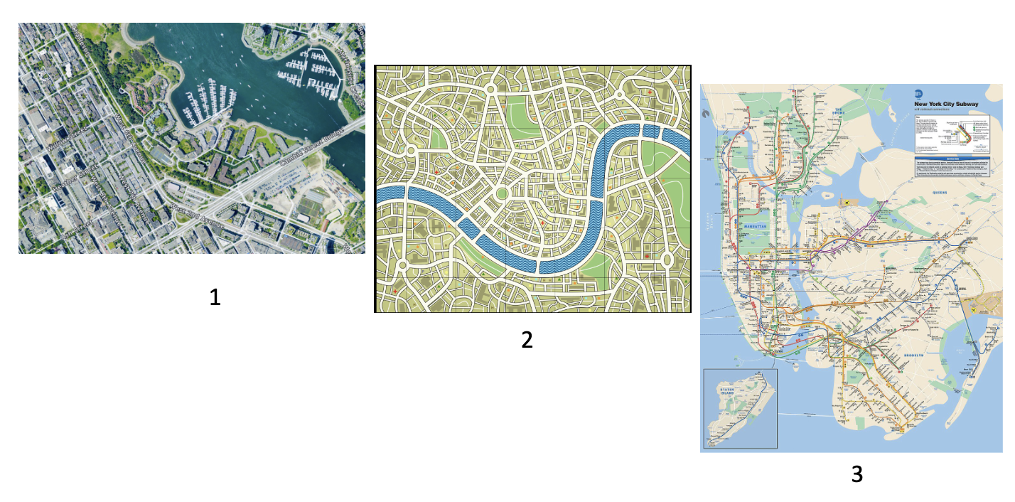 <p>Which map would you use to drive?</p>