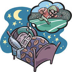 <p>a sequence of images, emotions, and thoughts passing through a sleeping person's mind.</p>