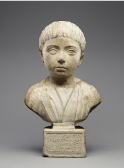 <p>Bust of a house-born slave, suggesting that not all slaves were treated particularly badly. It’s possible that he was the illegitimate son of his master</p>