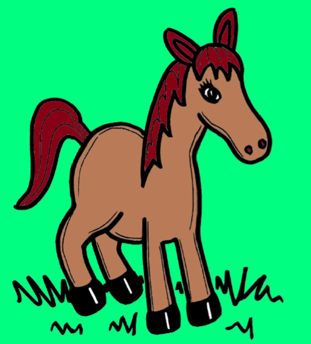 <p>Ist das Pferd groß oder klein?</p>