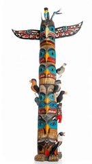 <p>A teacher presents an image of a Northwest Coast totem pole carved from a large cedar tree, featuring stacked animal and human forms. Which statement best describes a common purpose of such poles?</p>