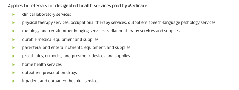 <p><u>Physician Self-Referral Law (Stark Law)</u></p><p>Purpose?</p><ul><li><p class="p2">To prevent health care fraud and a provider’s referral decisions being motivated by self-interest and self-gain</p></li></ul><p class="p1">What does it do?</p><ul><li><p class="p2"><strong>Physicians </strong>cannot make <strong>referrals </strong>to to entities with which the physician or physician’s immediate family member has a <strong>financial relationship</strong></p></li><li><p class="p1">Applies to referrals for <strong>designated health services </strong>paid by <strong>Medicare</strong></p></li></ul><div data-type="horizontalRule"><hr></div><p class="p3"><u>Exclusion Statute</u></p><ul><li><p class="p3">If an individual or entity has been convicted of certain criminal offenses, they are required to be excluded from participating in all federal health care programs</p></li></ul><ul><li><p class="p1">Convictions leading to exclusion:</p><ul><li><p class="p2">Medicare or Medicaid fraud, as well as any other offenses related to the delivery of items or services under Medicare or Medicaid</p></li></ul><ul><li><p class="p2">patient abuse or neglect</p></li><li><p class="p2">felony convictions for other health-care-related fraud, theft, or other financial misconduct</p></li></ul><ul><li><p class="p2">felony convictions for unlawful manufacture, distribution, prescription, or dispensing of controlled substances</p></li></ul></li></ul><div data-type="horizontalRule"><hr></div><p><u>Civil Monetary Penalties Law</u></p><ul><li><p>The Office of Inspector General may seek civil monetary penalties, assessments, or Federal program exclusion from individuals or entities for engaging in prohibited conduct</p></li><li><p class="p1">Prohibited conduct that invokes Civil Monetary Penalties Law includes violations of EMTALA, False Claims Act, Anti-Kickback Statute, and Physician Self-Referral Law</p></li></ul><div data-type="horizontalRule"><hr></div><p>***Tips</p><ul><li><p>Establish and/or comply with compliance programs to ensure you do not submit false or fraudulent claims or violate referral laws</p></li></ul><ul><li><p class="p1">Use your critical thinking skills to evaluate offers and agreements made with individuals and entities within the health care industry</p></li></ul><ul><li><p class="p1">Practice proper patient evaluation and charting to lower risk of making mistakes</p></li></ul><p></p>
