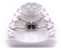 <p>which type of palatal expander:</p><p>◦ Tooth borne only</p><p>◦ Can split the midpalatal suture</p><p>◦ True boney expansion</p><p>◦ More dental tipping due to lack of tissue support</p><p>◦ Self-cleansing</p>