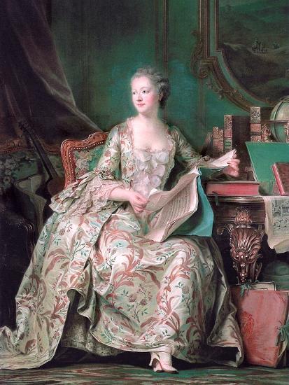 <p>Rococo; implies that she was well- educated and worldly; intimate look into her daily life</p>