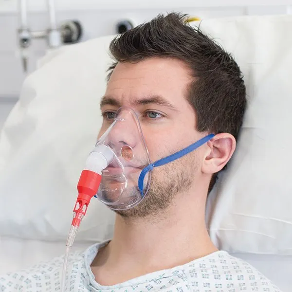 <ul><li><p>Fits over nose and mouth and delivers high oxygen concentrations</p></li><li><p>Used for residents who don’t need concentrated oxygen all the time</p></li></ul><p></p>