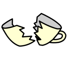<p>割 vỡ [cái cốc bị ~]</p>