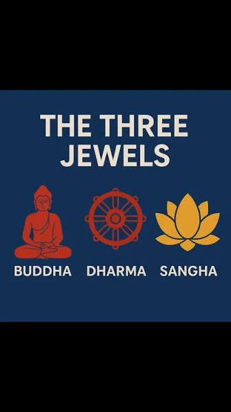 <p><span><span>Buddha, Dharma, and Sangha. [Phật, Pháp, Tăng.]</span></span></p>