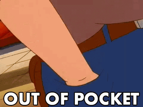 <p>I had to pay for the repairs<strong> <u>out of my own pocket</u></strong></p>