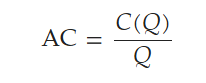 <p>-Average cost found by total cost divided by output. Thus: </p><p>-The slope of the AC falls and then increases thereafter. </p>