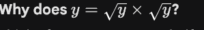 <p>A whole number <span>x</span> can always be rewritten as square x square to cancel terms in a fraction.</p>