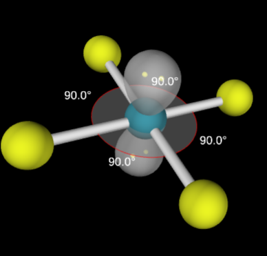 <p>Square Planar (XeF4)</p>