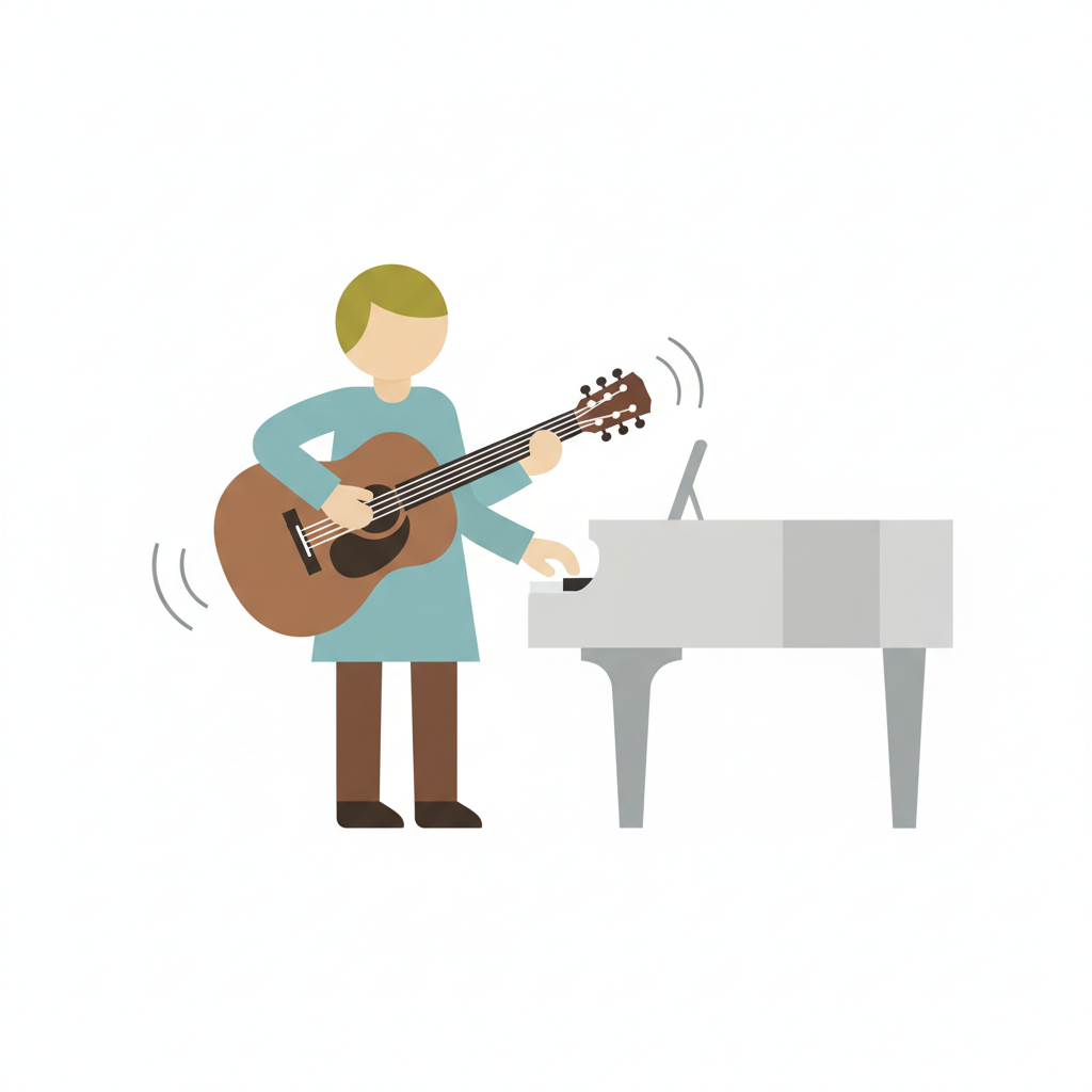<p>chơi đàn (ghita / piano)<br><br>ギターをひきます。</p>