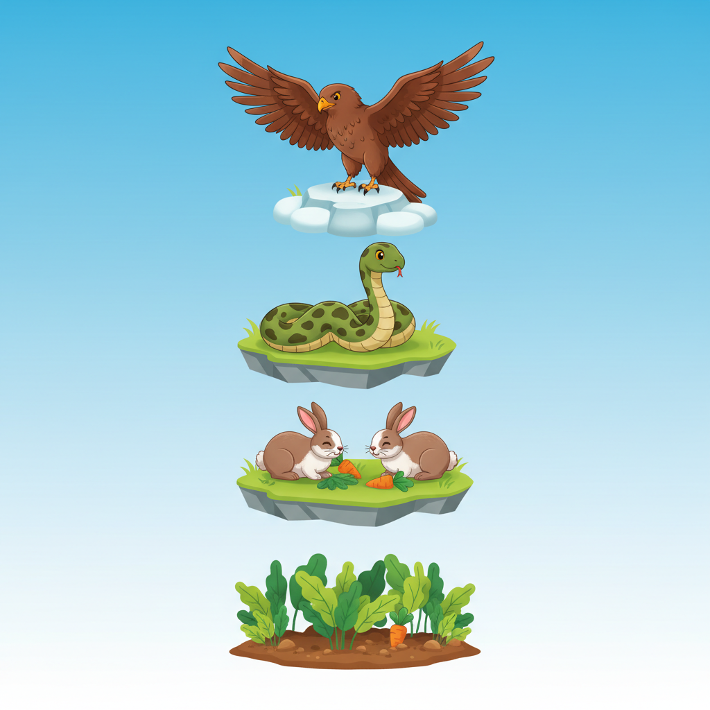 A feeding level in a food chain or energy pyramid.