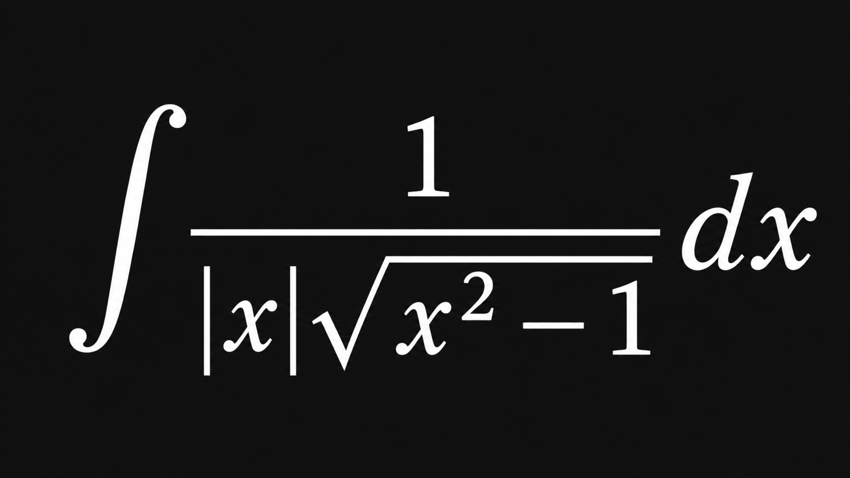 <p>∫ -1/(1 + x²) dx</p>