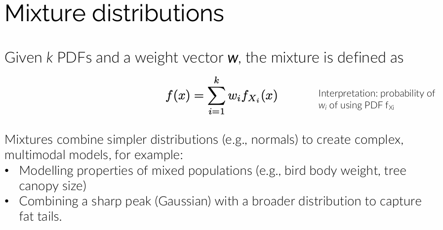 <p>Geef twee methoden om twee probabiliteitsdistributies te combineren in één complexere, gezamelijke (joint) PDF. Bespreek het verschil tussen de 2.</p>