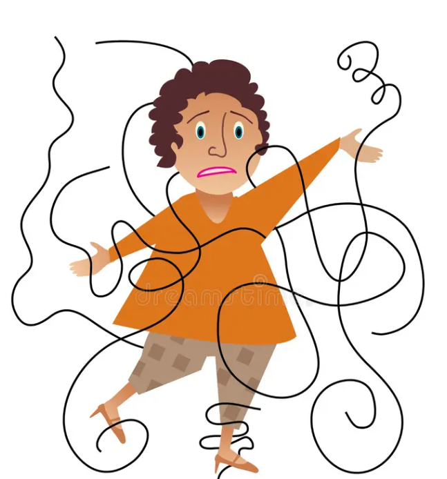 <p>To become involved or trapped in a complicated, messy, or difficult situation (often against your will).</p>