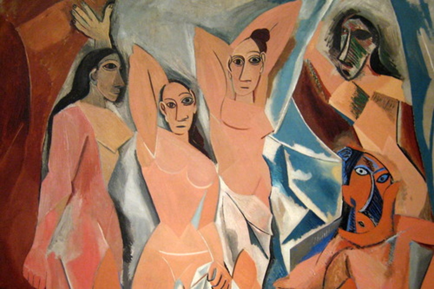 <p>Artist: Pablo Picasso</p><p>Period: Cubism</p><p>Dates: 1907 C.E.</p><p>Culture:</p><p>Material: Oil on canvas</p>