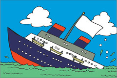 <p>sink, sank, sunk</p>