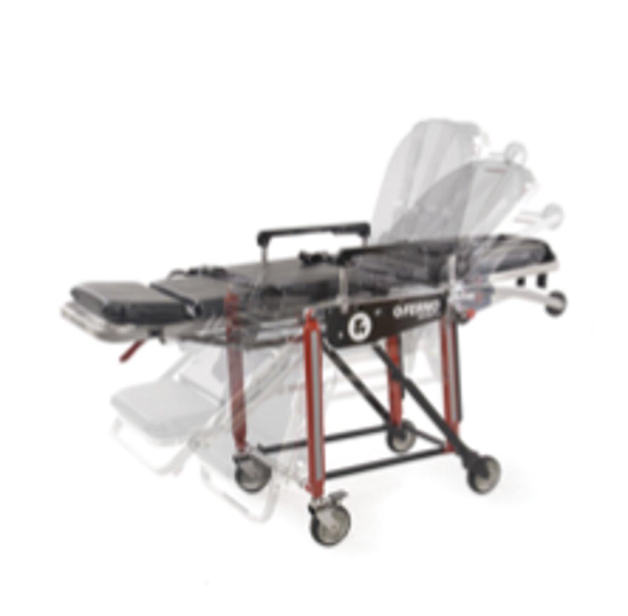 <p>Specifically designed stretcher that can be rolled along the ground. A collapsible undercarriage allows it to be loaded into the ambulance, also called the stretcher or an ambulance stretcher.</p>
