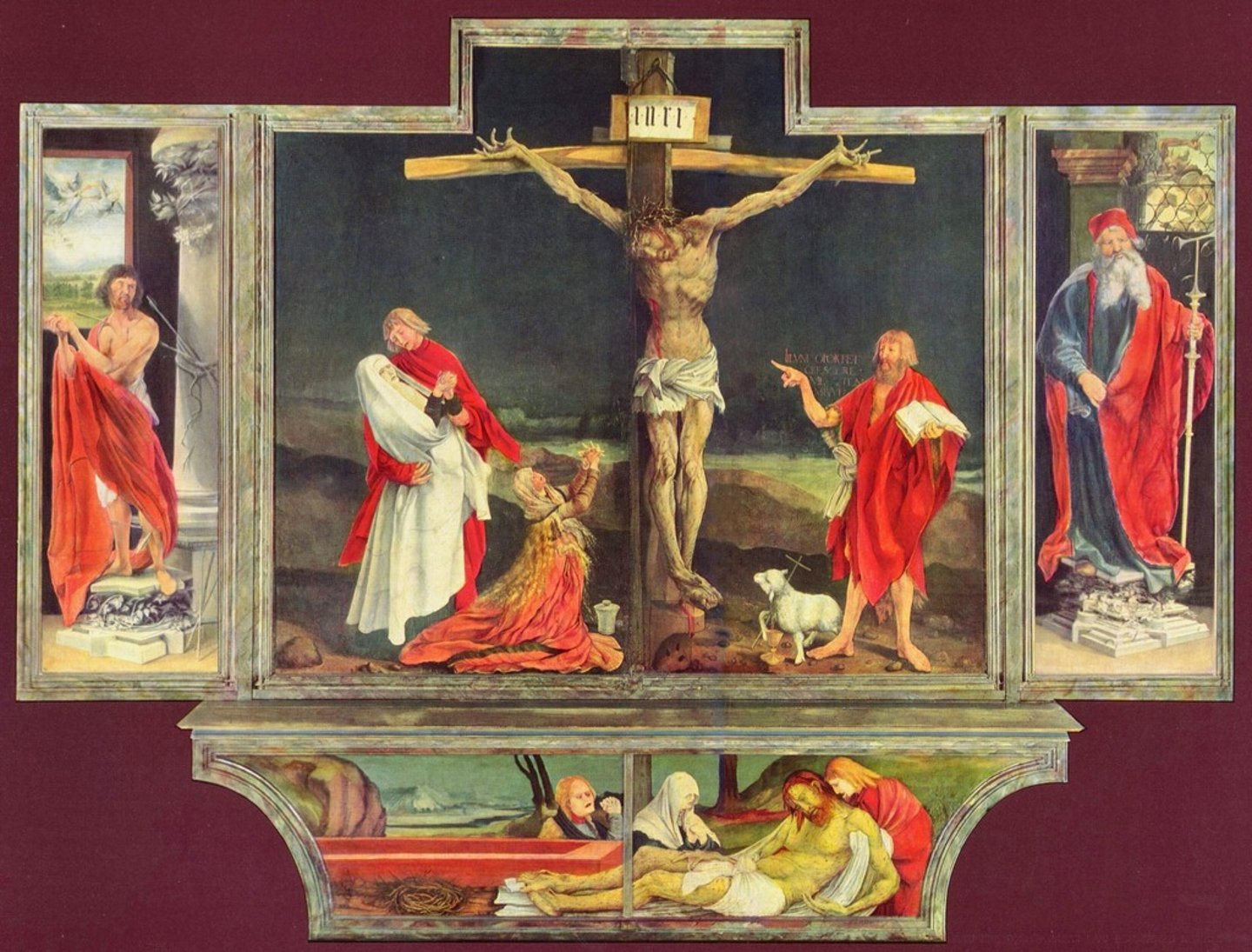<p>- Northern Renaissance</p><p>- 10 works survived</p><p>- Isenheim Altarpiece (1510-1515): depicts the crucifixion of Christ on 9 panel, 2 folding wings</p>