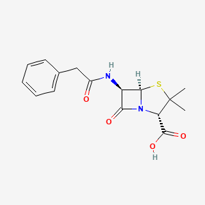 <p>Natural penicillin with a benzyl side chain; narrow spectrum.</p>