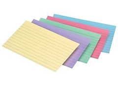 <p>some notecards</p>