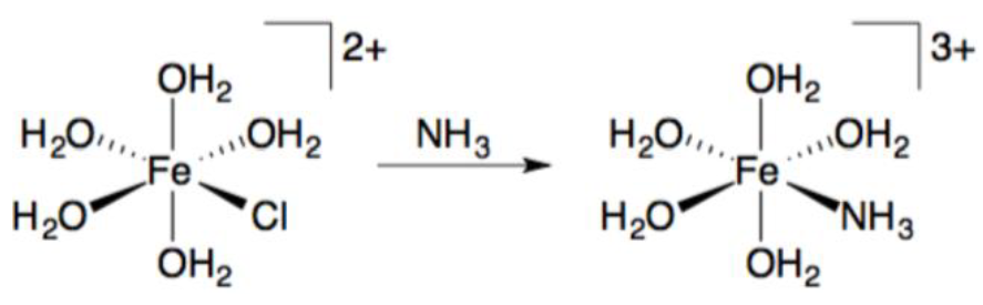<p>By replacing the H<sub>2</sub>O ligands in the complex shown below with P(CH<sub>3</sub>)<sub>3</sub>, the ligand exchange kinetics significantly increases in speed. What type of mechanism does this support?</p><p>a. Associative</p><p>b. Outer sphere electron transfer</p><p>c. Alkyl migration</p><p>d. Dissociative</p><p>e. CO insertion</p>
