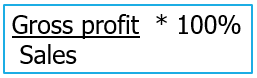 <p>Operating profit divided by sales multiplied by 100</p>