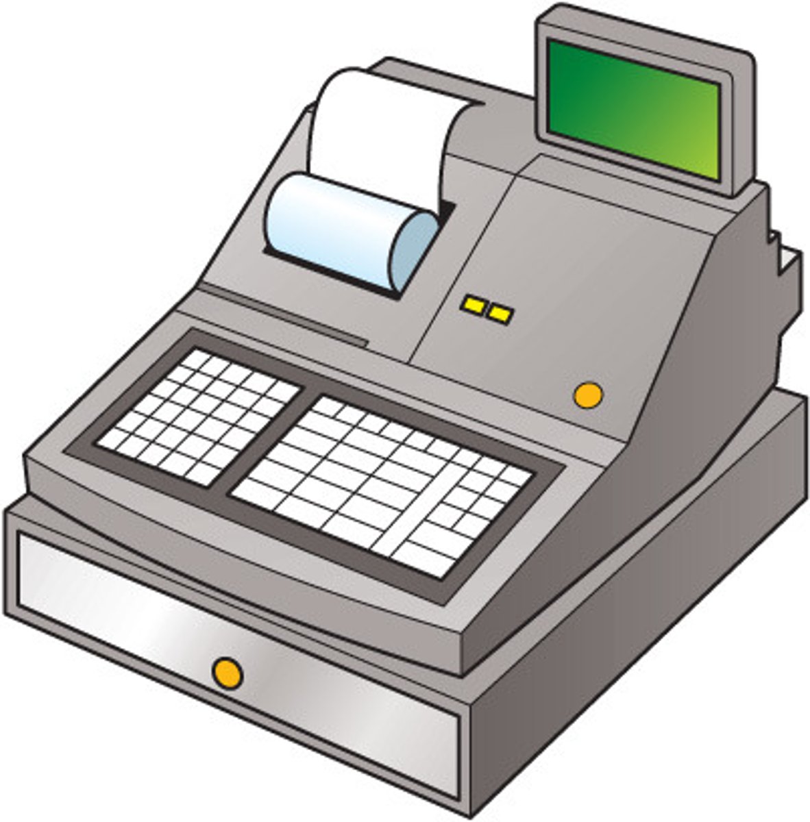 <p>he pays at the cash counter</p>