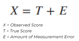 <ul><li><p><span style="background-color: transparent;">true score model of measurement</span></p></li><li><p>how test scores are made up of <strong>true score + error</strong>. </p></li><li><p>every observed test score is not perfect, but a combination of:</p><ul><li><p>the person’s real ability, and</p></li><li><p>random measurement error.</p></li></ul></li><li><p><span style="background-color: transparent;">In favor of longer tests</span></p></li><li><p><span style="background-color: transparent;">Most widely used and accepted model in the psychometric literature</span></p></li><li><p><span style="background-color: transparent;">Much simpler to understand than IRT</span></p></li></ul><p></p>