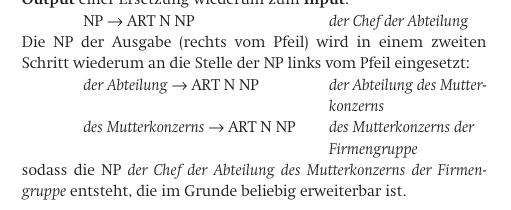 <p>Ist ein Mechanismus der Schleifenbildung, wo Output einer Ersetzung zum Input wird. Folgend geschieht eine Verschachtelung. </p><p></p>