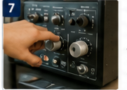 <p>adjust the equipment</p>