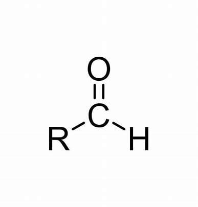 <p>molecules that have an alkyl group and a hydrogen atom bonded to a carbonyl group.</p>