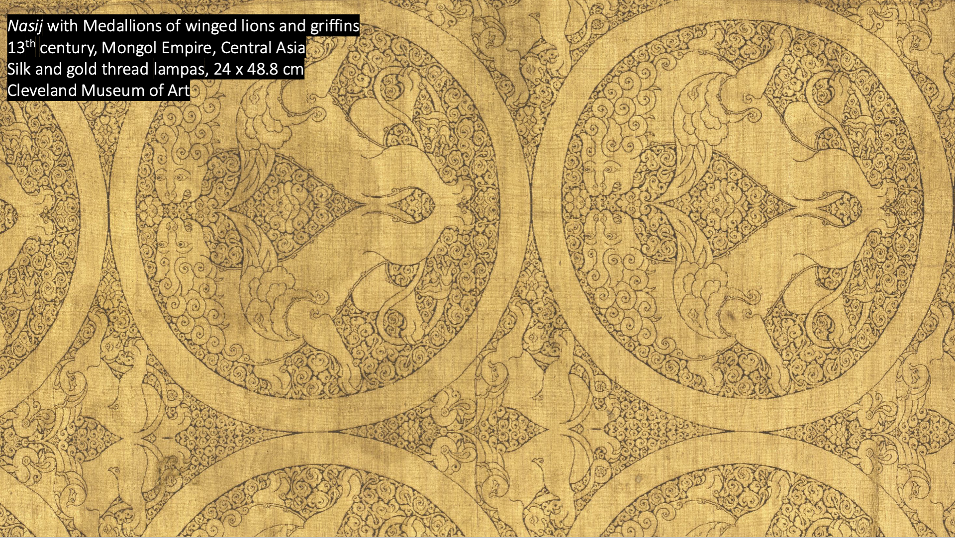 <p>Nasij w/ Medallion of winged lions and griffins</p>