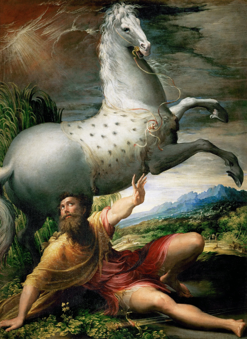 <p>Parmigianino, <em>Conversion of St. Paul</em></p>
