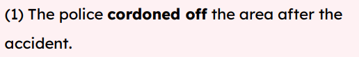 <p>cordon off</p>
