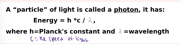 <p>a particle of light </p>