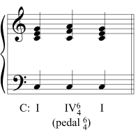 <p>a technique involving a sustained bass note while chords above change, or a melody that alternates between a principal note and a neighboring tone. </p>